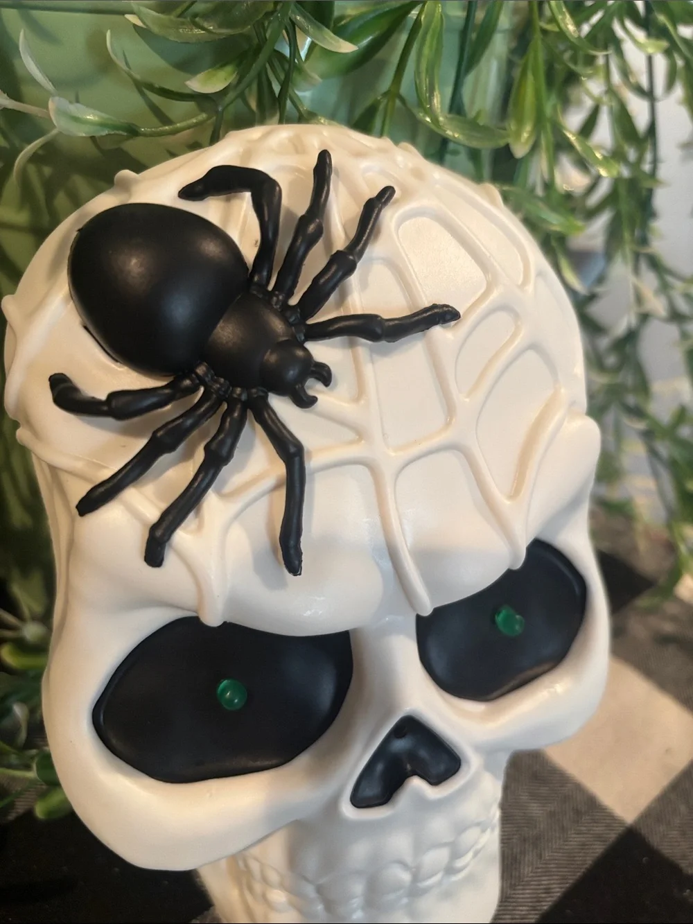 Skelton with Spider Light and Sound Wall Decor